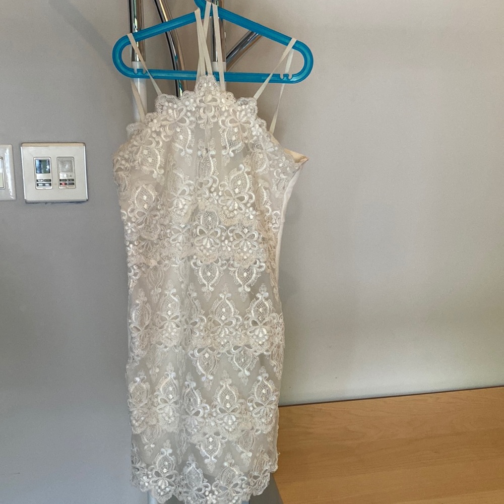 Lulus white tight lace dress